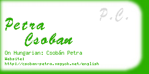 petra csoban business card